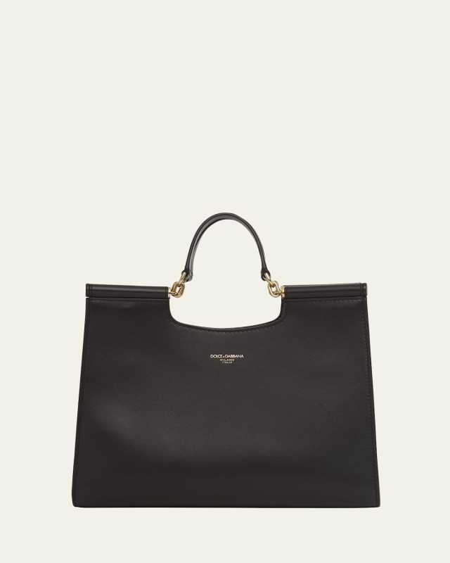 Sicily Small Leather Shopper Tote Bag